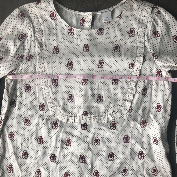 CLUB MONACO WHITE RUFFLE PEASANT BLOUSE FLORAL EMBROIDERED LONG SLEEVE TOP sz S - Picture 2 of 9